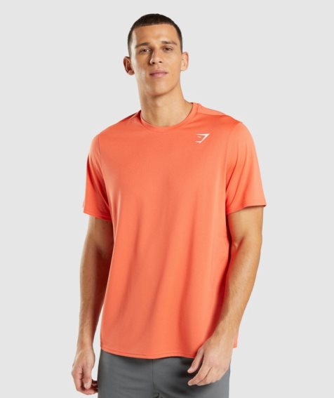 Men's Gymshark Arrival Regular Fit T-Shirts Orange | CA 50D8N1